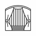 Theatre Stage Icon Outline Vector Illustration Royalty Free Stock Photo