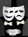 Theatre stage & masks Royalty Free Stock Photo