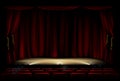 Theatre Stage with Theater Curtains