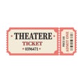 Theatre ticket. Horizontal theatre ticket.Vector illustration for design or print