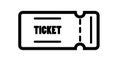 Theatre tickets icon. Outline theatre tickets vector icon for web design isolated