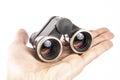 Theatrical binoculars on a white background isolated Royalty Free Stock Photo