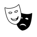 Theatrical Drama and Comedy Masks Royalty Free Stock Photo