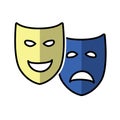 Theatrical Drama and Comedy Masks Royalty Free Stock Photo
