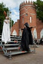 Theatrical fashion show in Catherine park, Pushkin, St. Petersburg, Russia