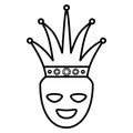 Theatrical happy masks with crown