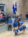Theatrical knight tournament in Old Acre, Israel