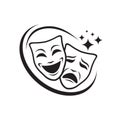 theatrical masks icon Royalty Free Stock Photo