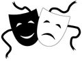 Theatrical masks Royalty Free Stock Photo