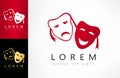 Theatrical masks logo vector Royalty Free Stock Photo