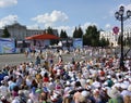Theatrical performance at the Cathedral Square of the 300th anniversary of the city of Omsk