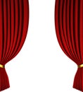 Theatrical stage curtains 3d render. Royalty Free Stock Photo