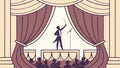 Theatrical Stage Performance - Captivating Live Show, vector design Generative AI Royalty Free Stock Photo