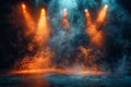 Theatrical Stage Smoke and Lights. Created with Generative AI Royalty Free Stock Photo