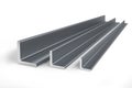 Thee steel angle bars L-profile of different size