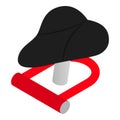 Theft protection icon, isometric style