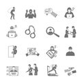 Theft And Robbery Icons Set