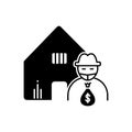 Black solid icon for Theft vandalism, building and robbery