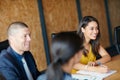 Their success is grounded on teamwork. a group of colleagues having a meeting in a boardroom.