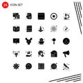 25 Creative Icons Modern Signs and Symbols of bible, microscope, documents, lab, interface