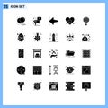 25 Thematic Vector Solid Glyphs and Editable Symbols of internet, global, arrow, earth, day