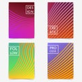 Thematical bright soft mild gradient lines folder collection