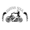 theme label with skeleton on motorbike