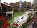 Log flume ride family fun in Mexican setting