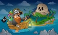 Theme with pirate skull island 3