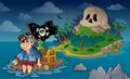 Theme with pirate skull island 5