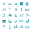 London icons set. England, thin line design