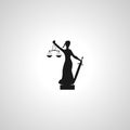 Themis with balance isolated icon. Themis with balance vector isolated icon. Themis with balance vector isolated icon