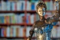 Themis figurine. The criminal law. Royalty Free Stock Photo