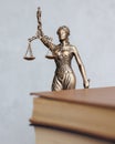 themis goddess of justice statuette, symbol of law with scales and sword in his hands