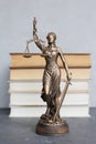 themis goddess of justice statuette, symbol of law with scales and sword in his hands