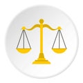 Themis libra icon circle