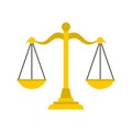 Themis libra icon, flat style