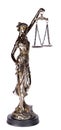 Themis, mythological Greek goddess, isolated over white background Royalty Free Stock Photo