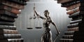 Themis Statue of justice Law Legal System Justice Crime concept. 3d render Royalty Free Stock Photo