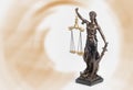 Themis statue justice on a whire background