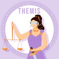 Themis violet social media post mockup Royalty Free Stock Photo