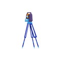 Theodolite or tacheometer device for geodesy, flat vector illustration isolated. Royalty Free Stock Photo