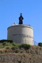 Theodor Herzl statue at Herzliya, Israel Royalty Free Stock Photo