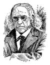 Theodor Mommsen vintage illustration Royalty Free Stock Photo