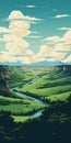 Theodore Roosevelt National Park: A Lofi Design Of Beautiful Landscapes Royalty Free Stock Photo