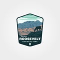 Theodore roosevelt national park vector logo symbol illustration design Royalty Free Stock Photo