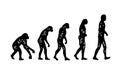 Theory evolution of man. From monkey to man. Vintage engraving Royalty Free Stock Photo