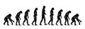 Theory evolution of man. From monkey to man. Vintage engraving