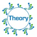 Theory Green Blue Abstract Squares Circular Royalty Free Stock Photo
