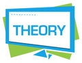 Theory Green Blue Squares Triangles Text Royalty Free Stock Photo